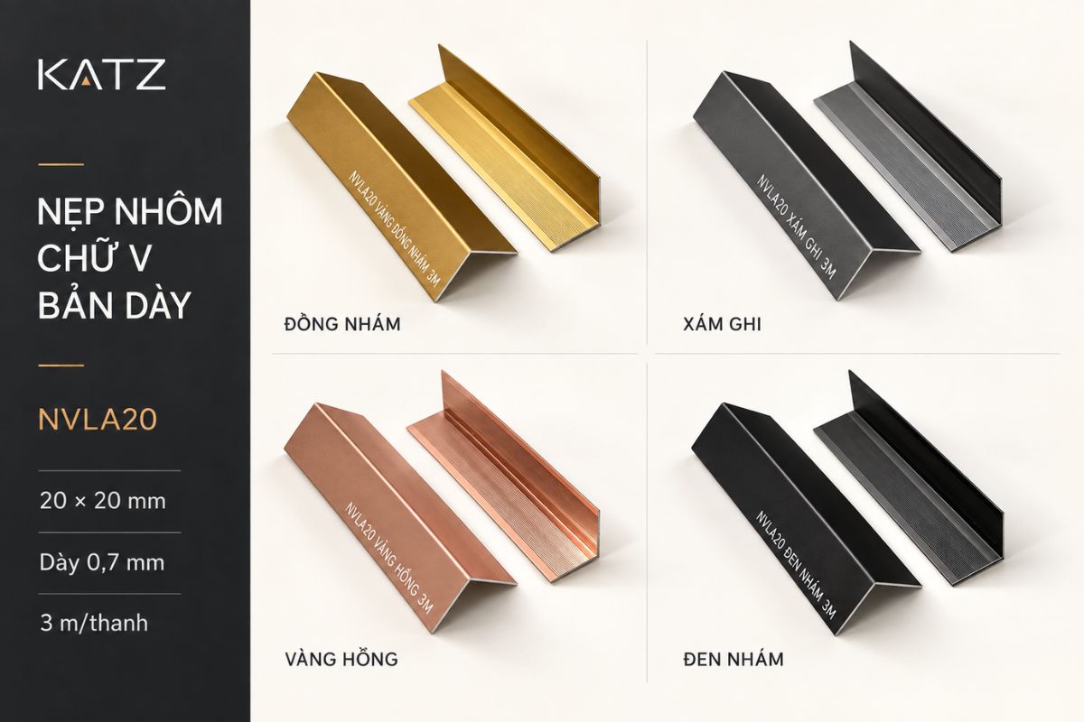 Nẹp góc V20 tại kho Katz