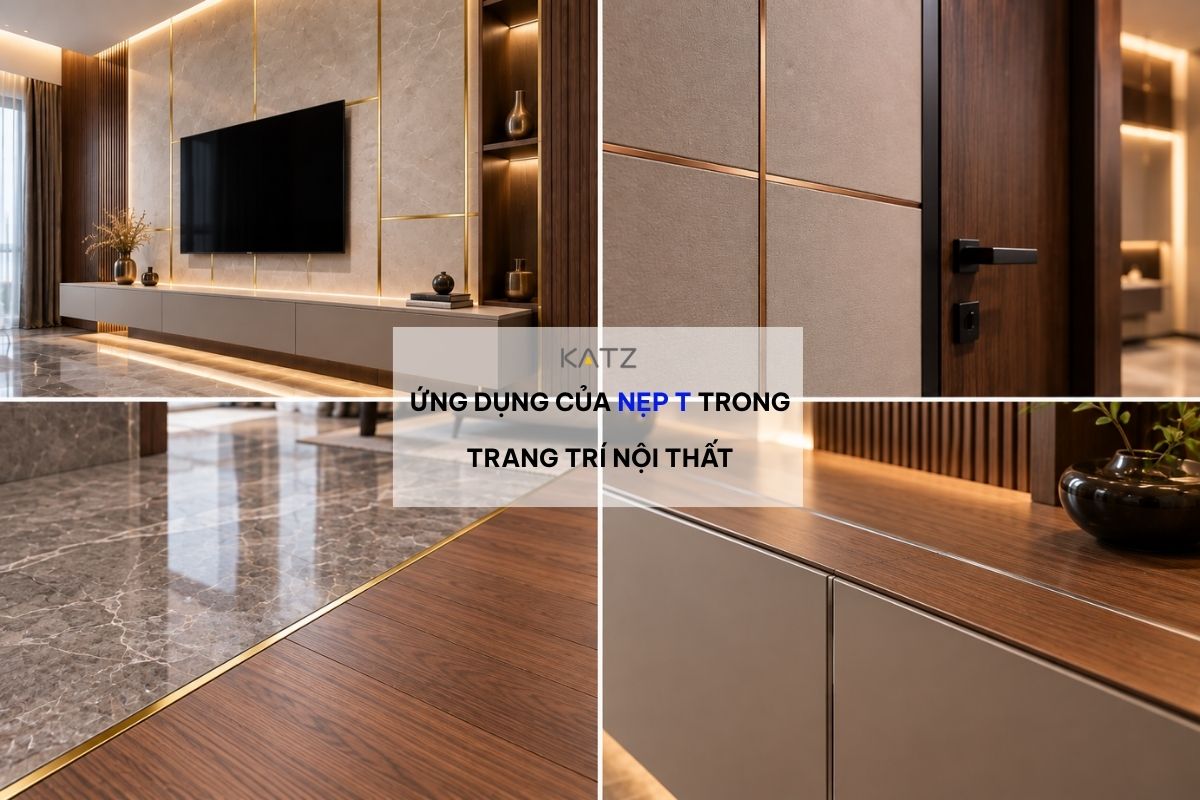 Nẹp nhôm  T10 che khe hở giữa các vật liệu